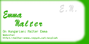 emma malter business card